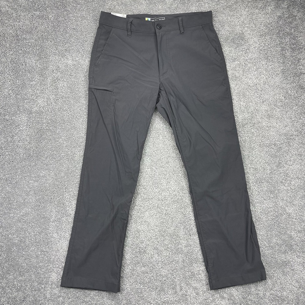 UB Tech Pants Mens 32x30 Gray Rainer Travel Chino Athletic Performance New